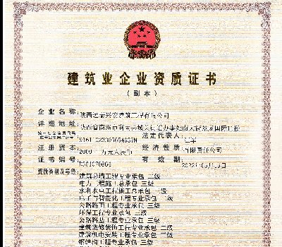 <b>專業(yè)承包資質(zhì)</b>
