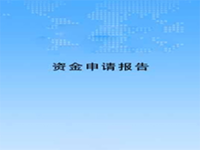 項目資金申請報告